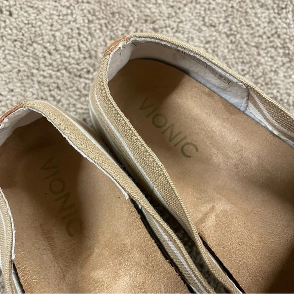 Vionic Coast 356 Valeri Slip On Espadrille Flats Sand Size 8 - Picture 10 of 12